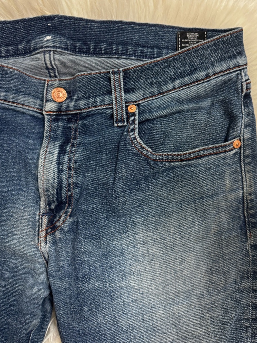 7 for all mankind dark wash jeans 34 - Picture 6 of 10